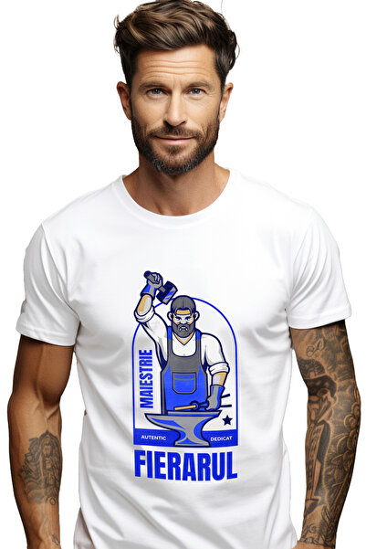 StoryGift Romania Tricou Barbati Cel Mai Bun Tatal-fierar Dad Familie Cu Impr...