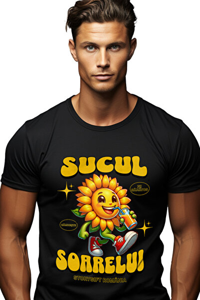 StoryGift Romania Tricou Barbati Sucul Soarelui! Floarea Soarelui Natura Cu I...