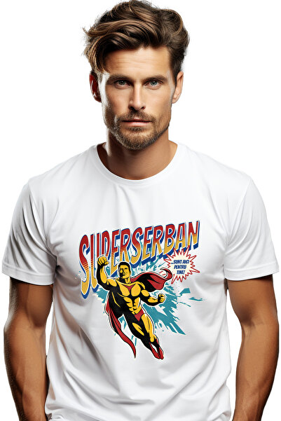 StoryGift Romania Tricou Barbati Super Serban, Supererou Sunt Aici Pentru Tin...