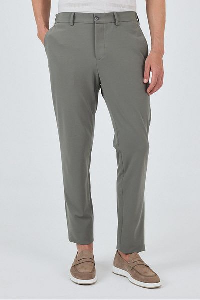 İmza Dark Green Flexible Side Pocket Casual Slim Fit Jogger Pants 1003250162