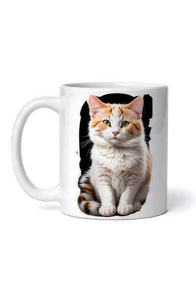 OEM Εξατομικευμένη λευκή κούπα, Ιαπωνική γάτα Bobtail, INOVATIX®. 330ml