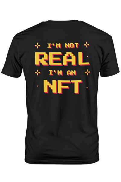 StoryGift Romania Tricou Barbati Im Not Real Im An Nft, Cu Imprimeu Pe Spate,...