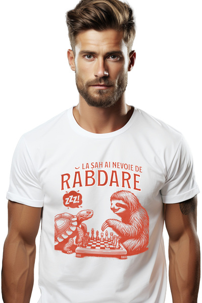 StoryGift Romania Tricou Barbati Broasca Si Animal Lenes Jucand Sah Jocul Min...