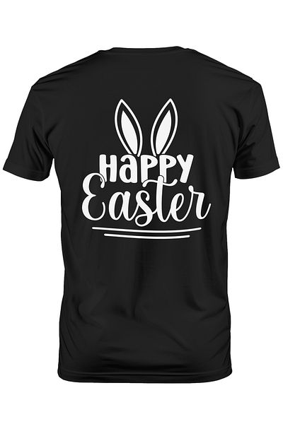 StoryGift Romania Men's T-shirt With Rabbit Ears And The Wish "happy Easter" - Happy Easter! With Stg Print