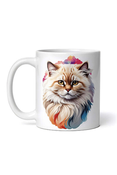 OEM Εξατομικευμένη λευκή κούπα, Γάτα Ιμαλαΐων, INOVATIX®. 330ml