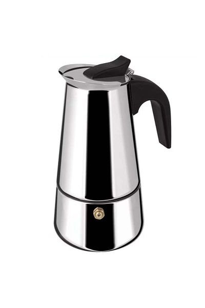 PUFO Cafetieră din oțel inoxidabil pentru aragaz, capacitate 9 cești