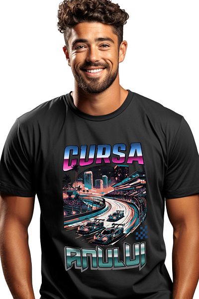 StoryGift Romania Tricou Barbati Cursa Formula 1 Text Cursa Anului, Viteza, Adrenalina Cu Imprimeu Pe Fata, Stg