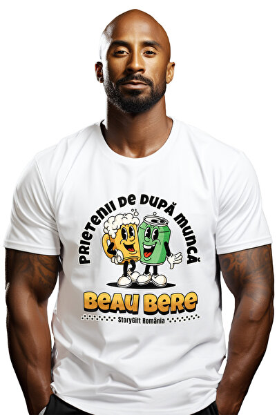 StoryGift Romania Tricou Barbati Prietenii De Dupa Munca Beau Bere Iubire Rel...