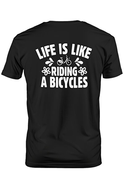 StoryGift Romania Tricou Barbati Cu Mesajul "viata E Ca O Plimbare Cu Bicicle...