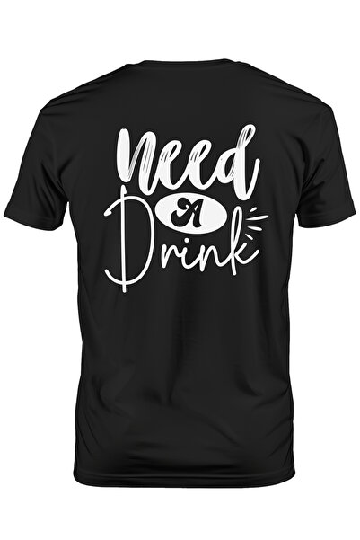 StoryGift Romania Tricou bărbătesc cu mesajul „Need A Drink” - I Need Stg