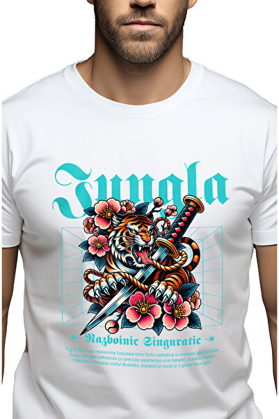 StoryGift Romania Tricou Barbati Tigrul Samurai - Razboinic Singuratic Cu Imp...