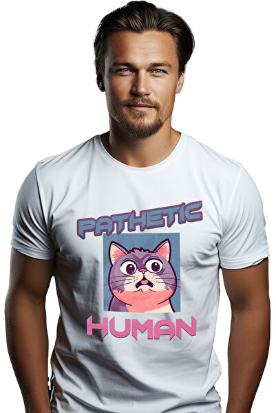 StoryGift Romania Tricou Barbati Cu Pisica "dezgustata" Cu Mesajul "pathetic ...