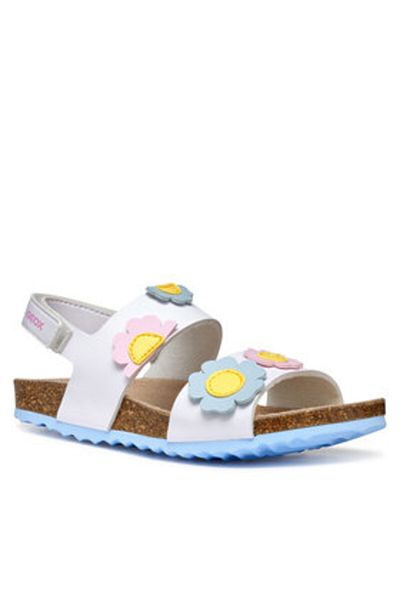 Geox girls' sandals J558MD-000BC white
