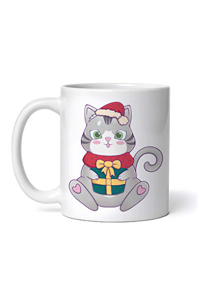 OEM Εξατομικευμένη λευκή κούπα, Άγιος Βασίλης με δώρο, INOVATIX®. 330ml