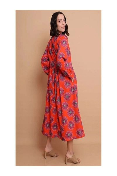 PRATİKOBA Floral Floor Length Dress Evening Dresses