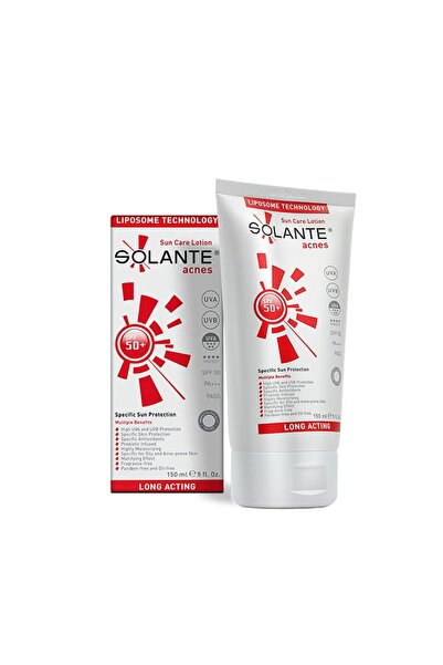 Solante Acnes Spf 50+ 150 Ml Güneş Kremi (yağlı Ve Akneye Yatkın Ciltlere Özel)