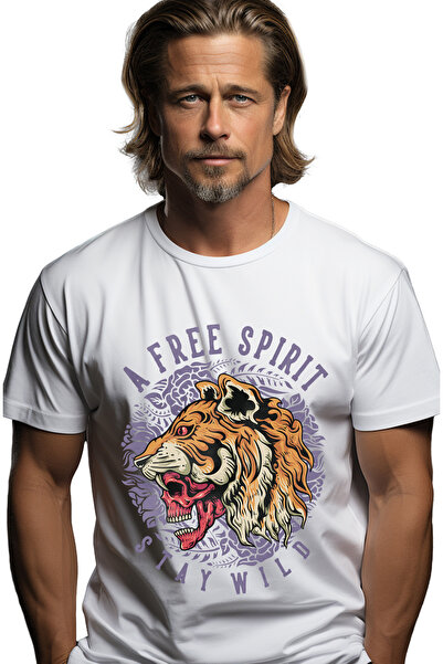 StoryGift Romania Tricou Barbati Cu Mesaj In Engleza A Free Spirit Stay Wild,...