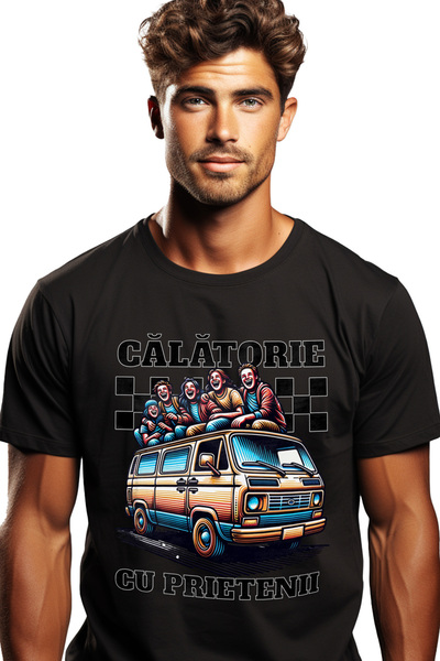 StoryGift Romania Tricou Barbati Calatorie Cu Prietenii, Aventura, Camping Cu...