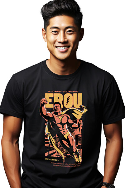 StoryGift Romania Tricou Barbati Tata- Meu Este Cel Mai Mare Erou Batman Fami...