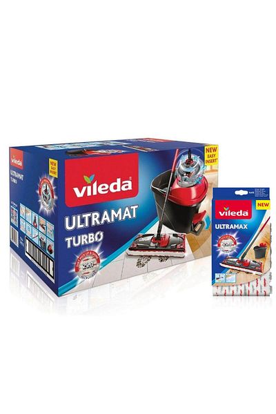 Vileda Ultramax Turbo - Pedal Spare Mop Cleaning Set