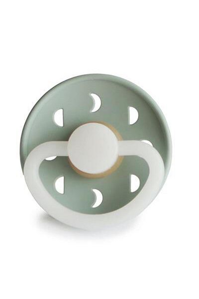 Frigg Moon Phase Rubber Pacifier - Glow in the Dark - Sage Night 0-6 Months