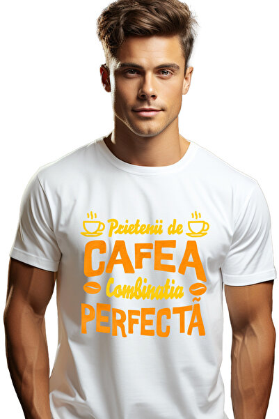 StoryGift Romania Tricou Barbati Prietenii De Cafea, Combinatia Perfecta Iubi...