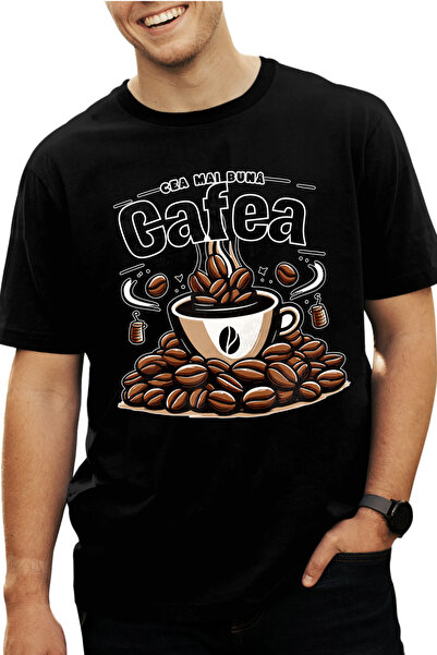 StoryGift Romania Tricou Barbati Cea Mai Buna Cafea Ceasca De Placere Energie...
