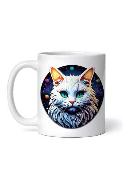 OEM Εξατομικευμένη λευκή κούπα, Delicate Cat, INOVATIX®. 330ml