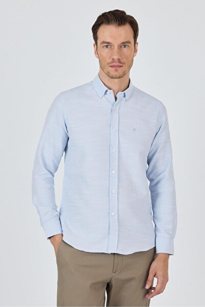 İmza Μακρυμάνικο μοτίβο Dobby πέτο με κουμπιά χωρίς τσέπη Βαμβακερό κλασικό π...