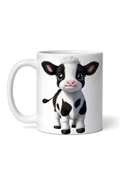 OEM Cană albă personalizată, Vacă drăguță, INOVATIX®. 330ml
