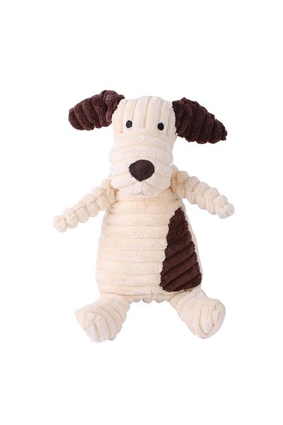 Choice White Dog Corduroy Dog Toys For Small Large Dogs Animal Plush Dog Squeaky Toy Puppy Chew Toys Bite R