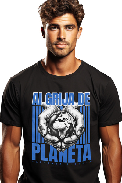 StoryGift Romania Tricou Barbati Ai Grija De Planeta - Salveaza Planeta Cu Im...