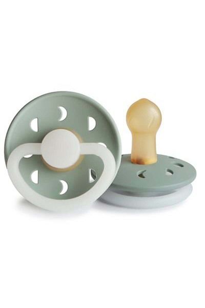 Frigg Moon Phase Rubber Pacifier - Glow in the Dark - Sage Night 0-6 Months