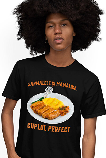 StoryGift Romania Tricou Barbati Cuplul Perfect Sarmale Si Mamaliga, Mancare ...