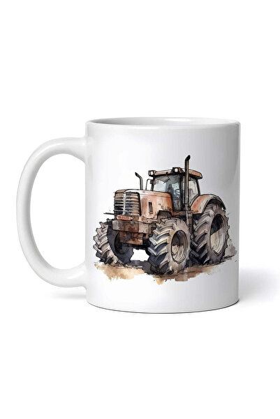 OEM Cană albă personalizată, Tractor Nicolas, INOVATIX®. 330ml