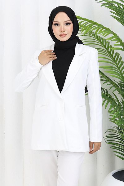 Modamihram Women's Jacket White 6146