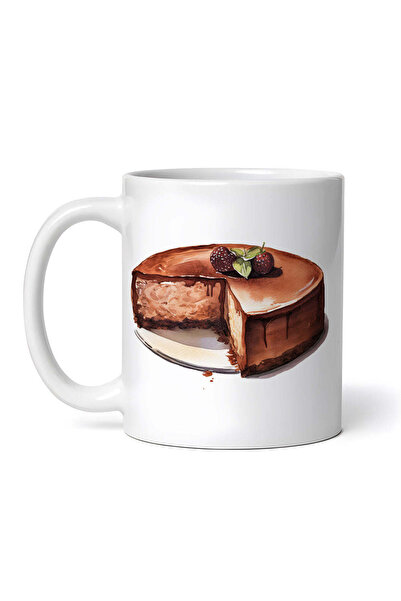 OEM Cană albă personalizată, Tort de ciocolată, INOVATIX®. 330ml