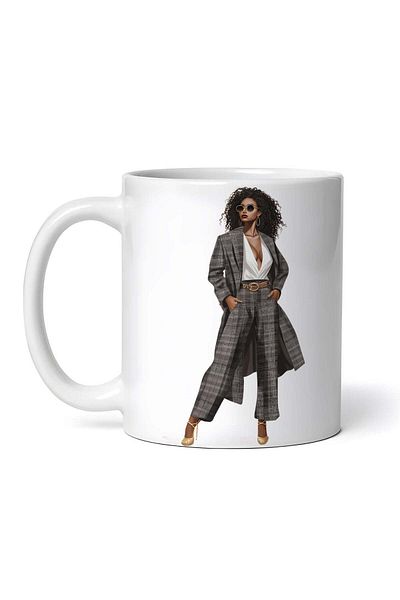 OEM Personalized white mug, Clara Women's Clothing, INOVATIX®. 330ml