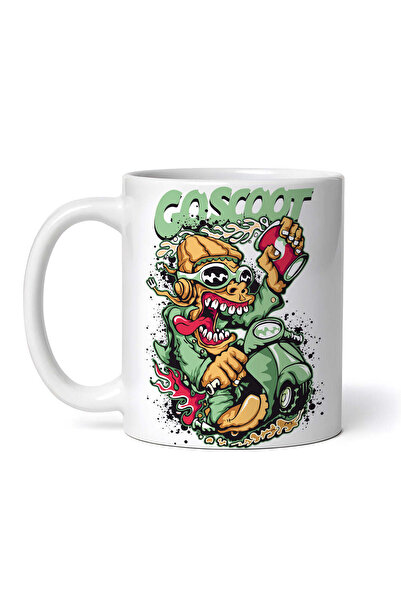 OEM Cană albă personalizată, Go Scoot, INOVATIX®. 330 ml