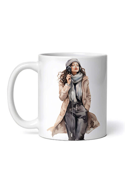 OEM Εξατομικευμένη λευκή κούπα, γυναικεία χειμερινά ρούχα Melomana, INOVATIX®...