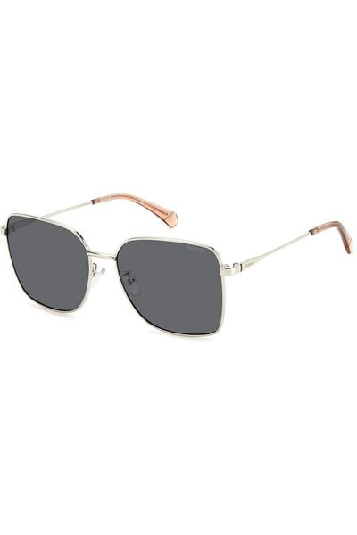Polaroid Ochelari de soare polarizați pentru femei Polaroid PLD 4158/G/S/X 010/M9, Metal, Argintiu, 58 mm