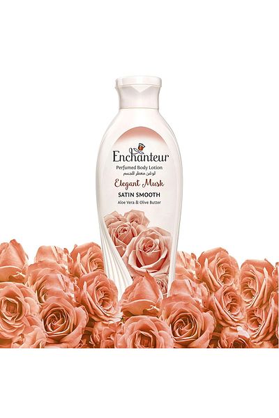ENCHANTEUR Satin Smooth Elegant Musk Lotion with Aloe Vera & Olive Butter