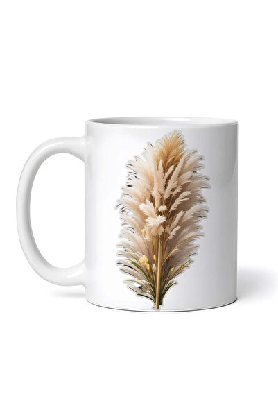 OEM Cană albă personalizată, iarbă de pampas, INOVATIX®. 330ml