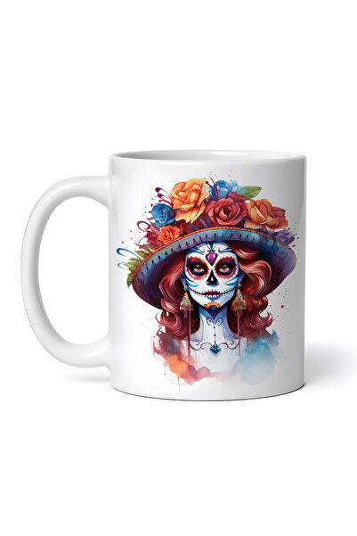 INOVATIX Personalized white mug, Day of the Dead Ekanta, INOVATIX®. 330ml