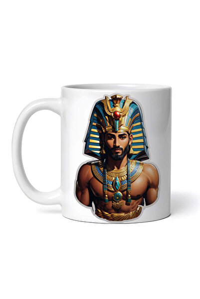 OEM Cană albă personalizată, zeul egiptean Amon, INOVATIX®. 330ml