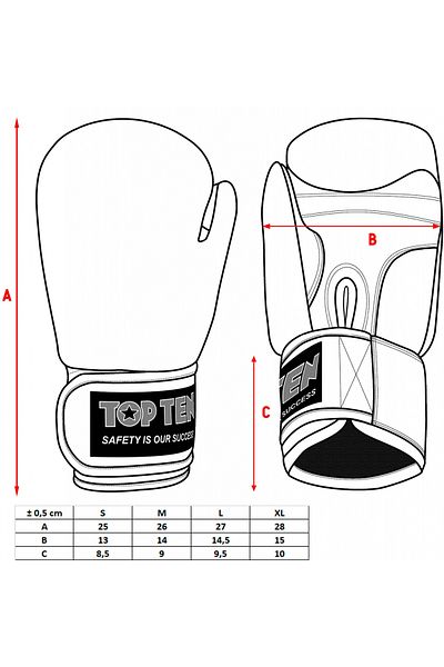 Top Ten ITF approved gloves, Top Ten, blue, S