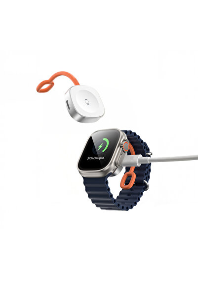 WIWU Wi-M23 Akıllı Saat Şarj Aleti Taşınabilir Wireless Magnetik 2.5W Beyaz