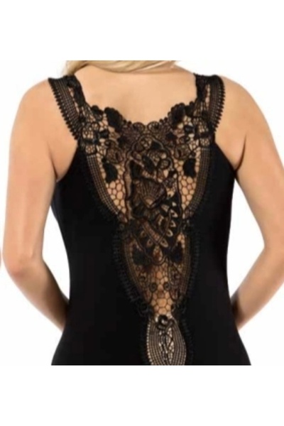 Miss Elit 3-Piece Backless Embroidered Undershirt - 0501