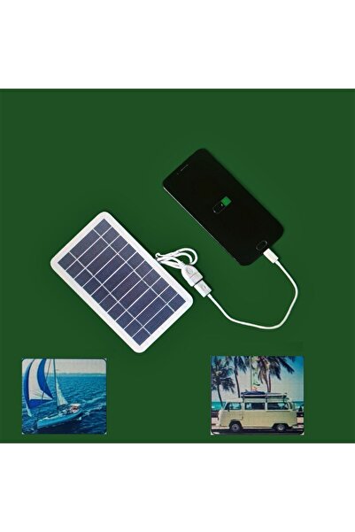 Burdabuldu 2W Güneş Enerjili Solar USB Şarj Paneli 5V 5 USB Çıkışlı 2A Telefon Tablet Şarj Ünitesi