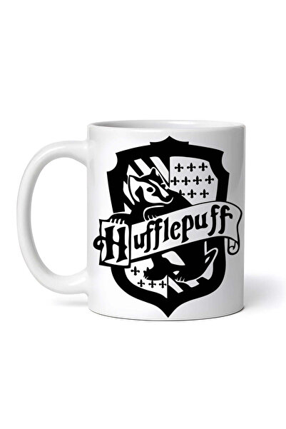 OEM Εξατομικευμένη λευκή κούπα, Hufflepuff Stencil Harry Potter, INOVATIX®. 3...